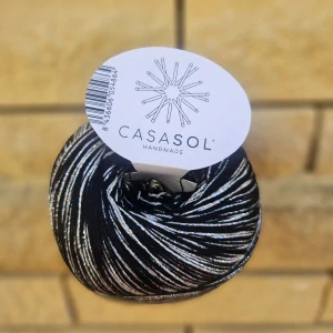 Iba 2ks! Candy Brillino - Plata Negro - čierna priadza so strieborným metalickým vláknom
