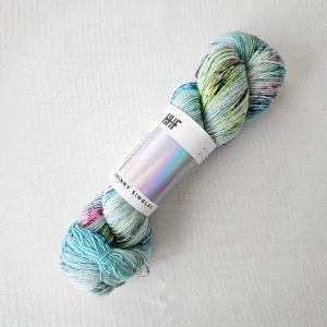 HHF Skinny Singles - Danube - modro farebná ručne farbená merino vlna