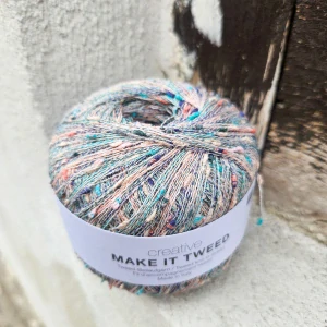 iba 2ks! Make It Tweed 007 - farebná tenká pripletacia priadza s nopkami