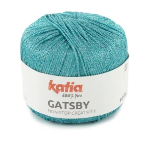 Gatsby 60 - Tyrkysová priadza s leskom