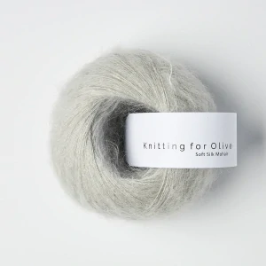 Soft Silk Mohair - Pearl Gray - perlovo sivá tenká priadza z mohéru a hodvábu