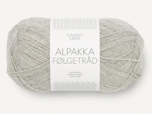 Alpakka Følgetråd - 1032 sivá tenučká pripletacia vlna zo 100% alpaky