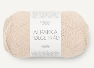 Alpakka Følgetråd - 2321 marcipánová tenučká pripletacia vlna zo 100% alpaky