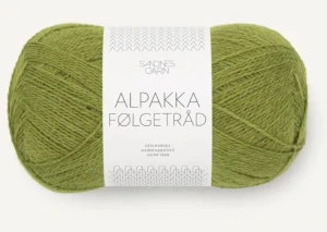 Alpakka Følgetråd - 9564 kiwi zelená tenučká pripletacia vlna zo 100% alpaky