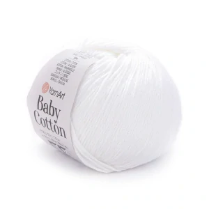 Baby Cotton 400 - biela letná zmesová priadza
