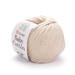 Baby Cotton 404 - svetlo piesková letná zmesová priadza