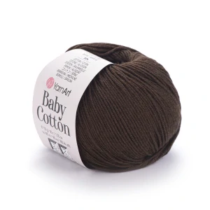 Baby Cotton 408 - tmavo hnedá letná zmesová priadza