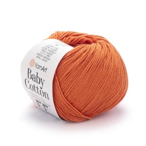 Baby Cotton 421 - oranžová letná zmesová priadza