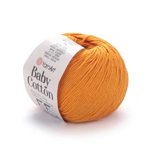 Baby Cotton 425 - žĺtkovo žlto oranžová letná zmesová priadza 