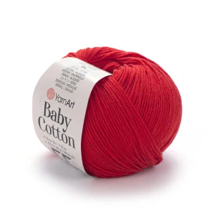 Baby Cotton 426 - červená letná zmesová priadza