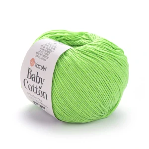 Baby Cotton 438 - neon zelená letná zmesová priadza