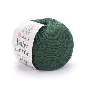 Baby Cotton 444 - tmavo zelená letná zmesová priadza