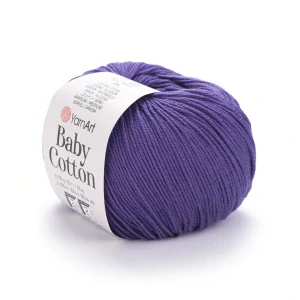 Baby Cotton 455 - tmavo fialová letná zmesová priadza