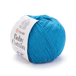 Baby Cotton 458 - tyrkysovo modrá letná zmesová priadza