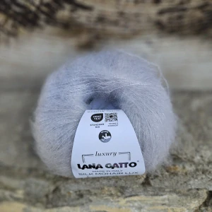 Silk Mohair Lux 30795 - sivá mohérová vlna s lesklým vláknom