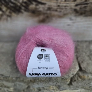 iba 5ks! Silk Mohair Lux 7259 - stredne ružová mohérová vlna s lesklým vláknom