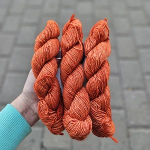 Silky Merino - 016 Glazed Carrot - oranžová vlna s hodvábom a merinom