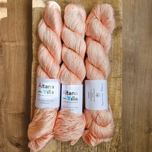 Emmy - Summer Peach - broskyňová priadza zo 100% morušového hodvábu - iba 1ks!