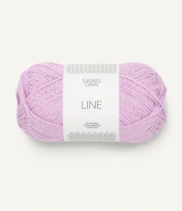 Line 5023 - svetlo fialová priadza s ľanom, bavlnou a viskózou