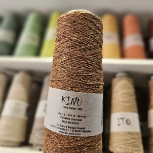 iba 3ks! Kinu 0486 - Gold Oak - škoricová priadza zo 100% hodvábu