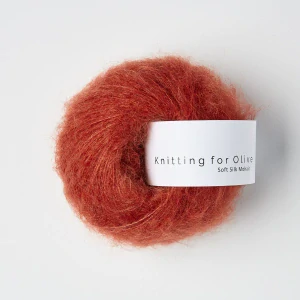 Soft Silk Mohair - Pomegranate - červenkastá tenká priadza z mohéru a hodvábu