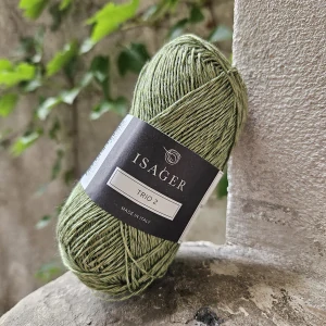 Trio 2 - GREEN TEA - svetlo zelená letná priadza s ľanom, bavlnou a lyocelom