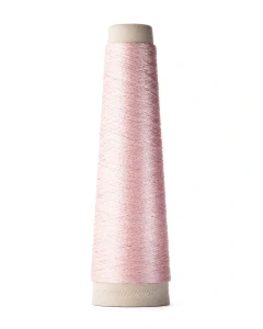 Tetsu - 0180 Smoke Pink - svetlo ružový tenký hodváb s nerezovým vláknom