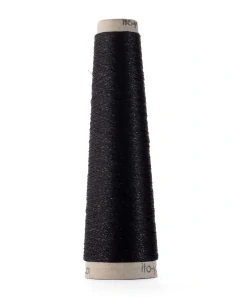 Tetsu - 0173 Black - čierny tenký hodváb s nerezovým vláknom