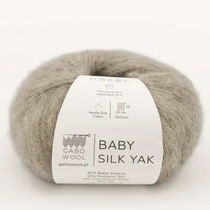 Baby Silk Yak 9402 - tmavšia bežovo piesková priadza z baby alpaky, hodvábu, merina a jaka