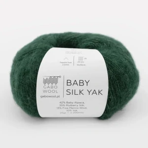 Baby Silk Yak 9172 - tmavšia zelená priadza z baby alpaky, hodvábu, merina a jaka