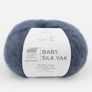 Baby Silk Yak 9917 - denim modrá priadza z baby alpaky, hodvábu, merina a jaka