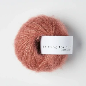 Soft Silk Mohair - Plum Rose - vintage staro ružová tenká priadza z mohéru a hodvábu