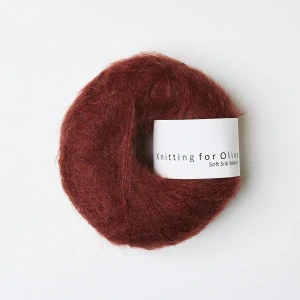 Soft Silk Mohair - Claret - vínová tenká priadza z mohéru a hodvábu