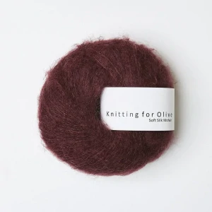 Soft Silk Mohair - Bordeaux - bordová tenká priadza z mohéru a hodvábu