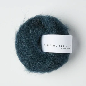 Soft Silk Mohair - Deep Petroleum Blue - petrolejová tenká priadza z mohéru a hodvábu