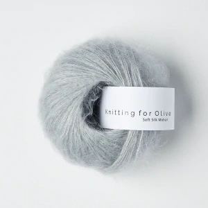 Soft Silk Mohair - Soft Blue - sivo modrá tenká priadza z mohéru a hodvábu