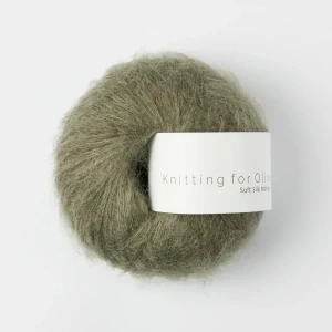 Soft Silk Mohair - Dusty Olive - olivovo zelená tenká priadza z mohéru a hodvábu