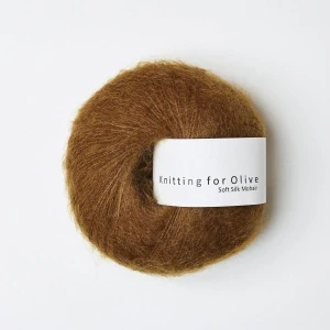 Soft Silk Mohair - Ocher Brown - hnedá tenká priadza z mohéru a hodvábu