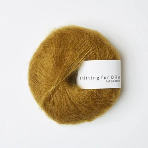 Soft Silk Mohair - Dark Mustard - horčicová tenká priadza z mohéru a hodvábu