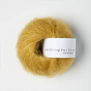 Soft Silk Mohair - Dusty Honey - vintage medová tenká priadza z mohéru a hodvábu