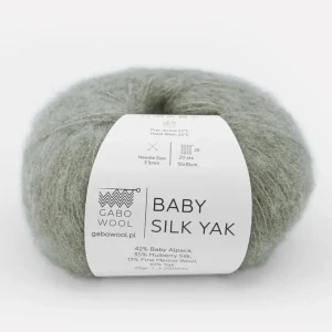Baby Silk Yak 9562 - vintage zelená priadza z baby alpaky, hodvábu, merina a jaka