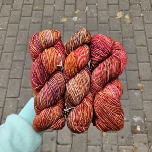 Mecha M2 - iba 2ks! - oranžovo cyklámen farebná 100% Superwash merino vlna