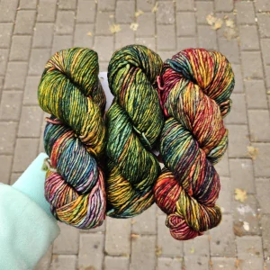 Mecha M14 - iba 3ks! - lesná jesenná farebná 100% Superwash merino vlna