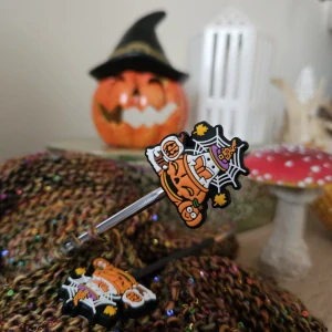 Halloween - koncovky / zarážky na špičky ihlice - 2ks / 1 pár