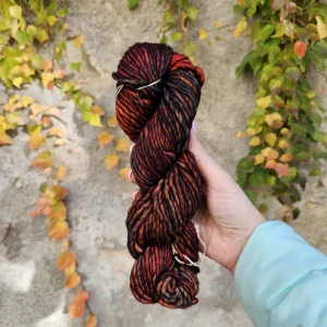 Iba 1ks! Noventa - Marte - hrdzavá jesenná hrubá ručne farbená 100% merino vlna
