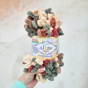Puffy Color 6039 - jesenná farebná vlna s očkami