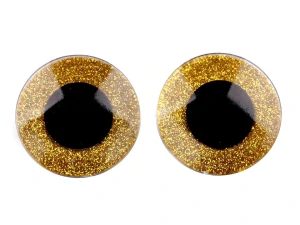 Ø 40mm zlaté glitrové bezpečnostné oči na hračky / pár