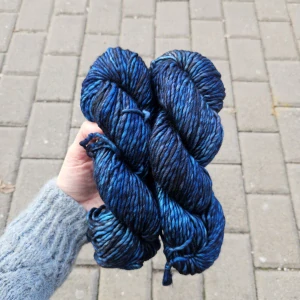 iba 3ks! Noventa - Under the sea - modrá hrubá ručne farbená 100% merino vlna