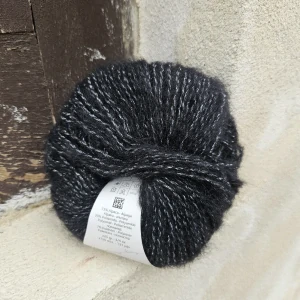 Alpaca Silver 263 - čierna vlna s alpakou a strieborným vláknom