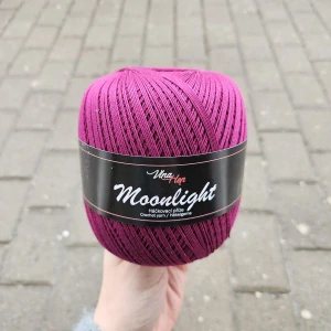 Moonlight 8049 - fuksia tenká bavlnená háčkovacia priadza